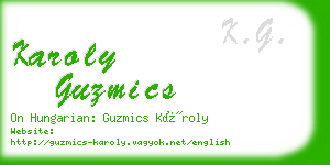karoly guzmics business card
